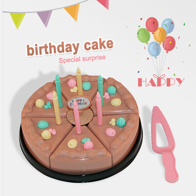 

BOOM LIGHT Tasty Treats Play Food Set Birthday Cake Playset Set Of 32 Pcs Educational Early Age Basic Skills Development XG1-15