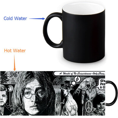 

John Winston Lennon Morphing Mug Color Change Tea Cup Magic Milk Coffee Mug