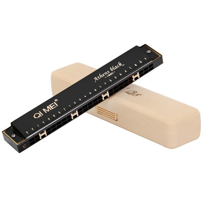 

Chi Mei QIMEI harmonica commemorative version of the 24-hole tremolo harmonica C Athens black