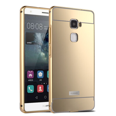 

MOONCASE Metal Frame Edge Mirror Back Protective Shell 2 in 1 Thin Case Cover for Huawei Mate