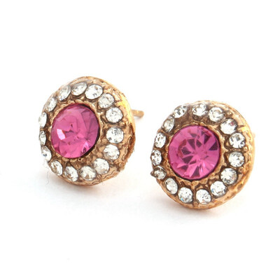 

Hot 1 Pair Shining Vintage Crystal Cats Eye Sliver Rhinestone Stud Earring