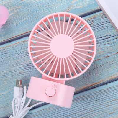 

TOMNEW Desk USB Fan Office Mini Fan Silent 2 Speed Desktop Fan with Double Side Fan Blades for Home Kids Room
