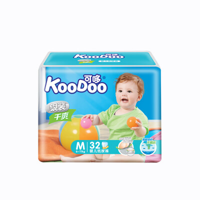 

KooDoo diaper silver loaded dry baby diaper medium  code 32 pieces 6-11kg