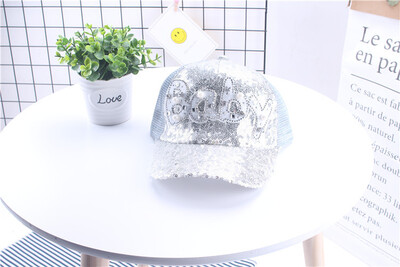 

Новые дети Cap Parenting Summer Girls Мальчики Hat Sequins Visor Sunscreen Бейсбольная сеть Hat baby