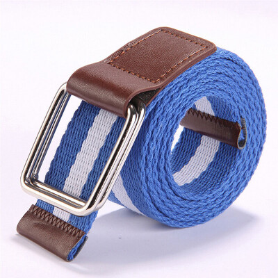 

Hot sale unisex canvas belt designer belts men high quality women belts cummerbunds bicyclic buckle elastic stretch fabric