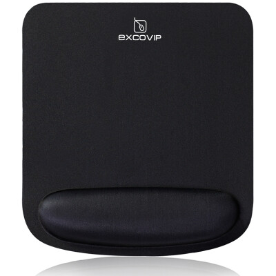 

EXCO mysterious black comfortable business memory cotton mouse pad wristband oversized thickening office game pad Jingdong self-operated BAS1806-01