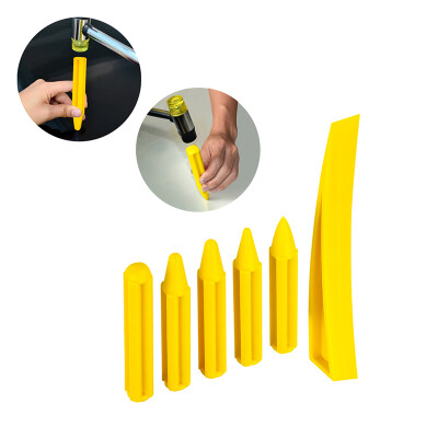 

6Pcs DIY Супер PDR инструмент желтые ручки для удаления ударов резинового молота автоматические кривые оконные наборы для клинков