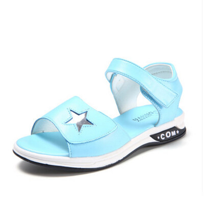 

2018 New Girls Sandals Summer Soft Bottom Beach Shoes Fashin Girls Sandals High Quality Students Flat Shoes Kids Shoes
