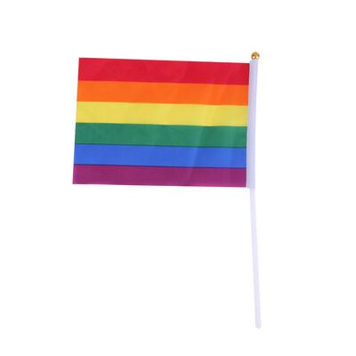 

14 x 21cm Rainbow Flag Polyester for Lesbian Gay Bisexual Transgender