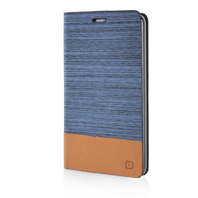 

MOONCASE Canvas Design Leather Side Flip Wallet Pouch Stand Shell Back ЧЕХОЛ ДЛЯ Samsung Galaxy Note Edge N9150 Light Blue