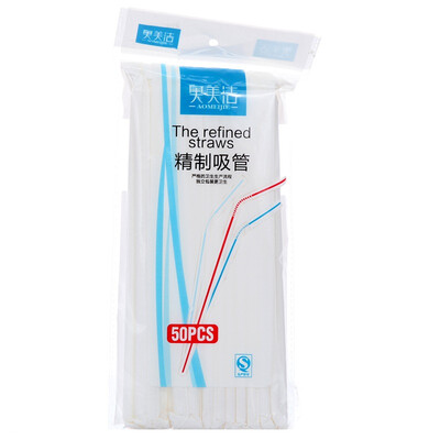 

Jingdong supermarket] Ogilvy & Mather clean disposable straw environmental health independent packaging 50 loaded