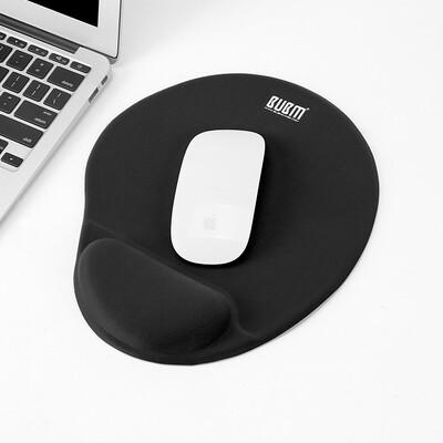 

BUBM mouse pad wrist silicone wrist pad memory cotton stereo mouse pad computer office thickening mouse pad black oval