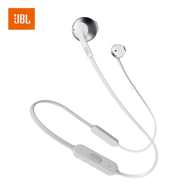 

JBL TUNE205BT Беспроводная Bluetooth-гарнитура Спортивные наушники T205BT Наушники с половинным ушным наушником с телефонами Mai Talk Cold talk Silver
