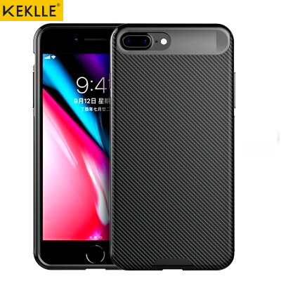 

KEKLLE Apple iPhone8plus / 7plus Mobile Shell Обложка Новая текстура из углеродного волокна Легкий Anti-drop силикон Мягкая оболочка 5.5 дюймов черный