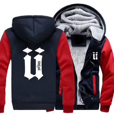 

2018 New USA SIZE Men Winter Autumn Hoodies unkut pattern Fleece Coat Baseball Uniform Sportswear Jacket wool