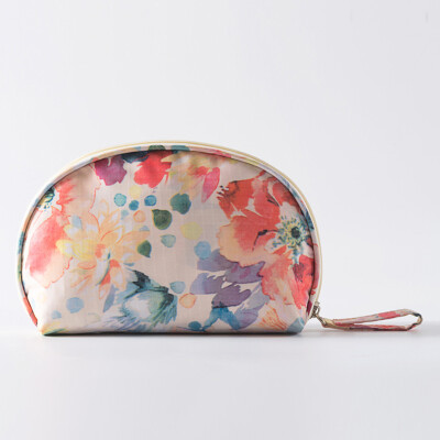 

Shouyou Shell Cosmetic Bag Waterproof Cosmetic Storage Bag Portable Semicircle Bag JD-SN-28 Flower Spring