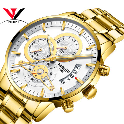 

Luxury Steel Band Watch Fashion Watches New Chronograph Men Watches 2018 Create Waterproof Calendar Date Luminous Hands Brand