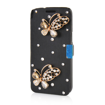 

MOONCASE Luxury Flower Crystal Leather Side Flip Wallet Pouch Case Cover for Samsung Galaxy Express 2 G3815