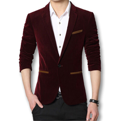 

New Mens Business Suits Dress Coats 2016 Fashion Men Spring Autumn Casual Blazers Slim Fits Outwears Cool Style 4 Colors