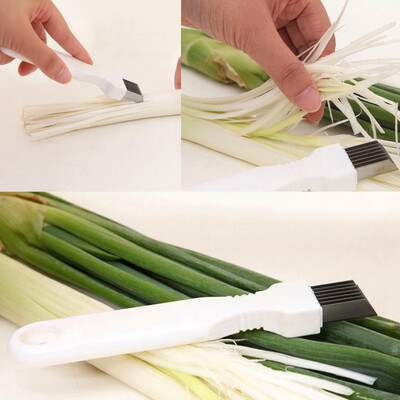 

Stainless Steel Scallion Onion Vegetable Shredder Slicer Cutter Kitchen Gadget