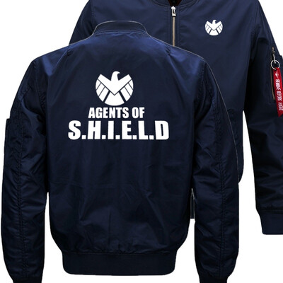 

agents of shield Bomber Flight Flying Jacket Winter thicken Warm Zipper Men Jackets Anime Mens Casual Coat 6