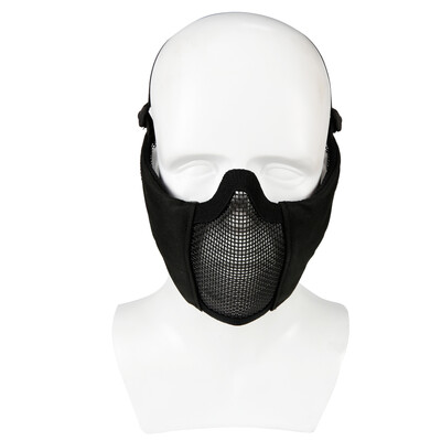 

Tactifans Тактическая складная сетчатая маска с защитой ушей для Airsoft Paintball Регулируемый эластичный ремень для шлема для охоты