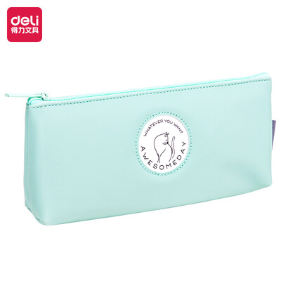 

Deli deli dirt-resistant waterproof pencil case pencil case student dumpling type multi-function pen bag grass green 66797