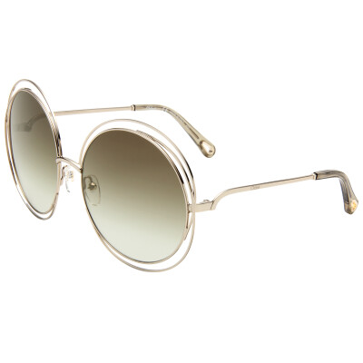 

CHLOE female models sunglasses light gold frame gray gradient lens glasses sunglasses CE114SD 733 62mm