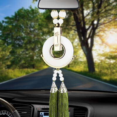 

Boliliang BLLP car pendant car decoration ornaments car white jade ornaments safety buckle jade pendant rearview mirror car with Buddha in my heart BL601 green