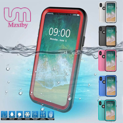 

Mzxtby Waterproof Case for iPhone X Shockproof phone Back Cover Transparent 360 Full Protection Outdoor Swimming&skiing