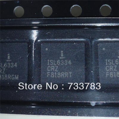 

10pcs/lot ISL6334CRZ ISL6334 VR11.1 4-Phase PWM Controller with Light Load Efficiency Enhancement and Load Current Monitoring Features