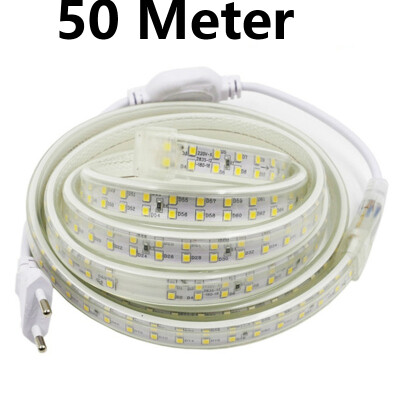 

AC 220V double row led light Led Strip 2835 180LedsM IP67 Waterproof With EU Power Adapter Flexible LED Tape Ribbon 1M 2M 3M 5M