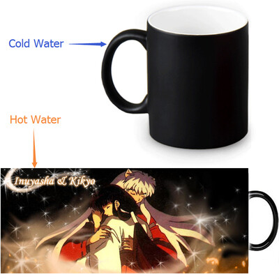 

Inuyasha 350ml12oz Heat Reveal Mug Color Change Coffee Cup Sensitive Morphing Mugs Magic Mug Milk Tea Cups