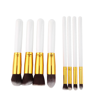 

Pro 8Pcs White Handle Makeup Cosmetic Blusher Powder Foundation Brush Set