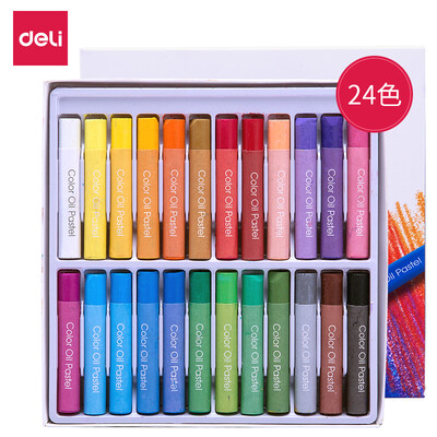 

Deli deli 24 color student heavy color oil painting oily pastel colorful sticks crayon art painting painting rod 72087