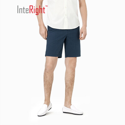 

INTERIGHT casual shorts mens cotton twill washed casual pants Navy 34 XL