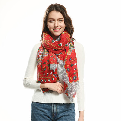 

JeouLy 2018 hot sale Scarves Women Spring New Cotton long Scarf flower Pattern Scarf Sunscreen Shawl hijab cape 180100cm