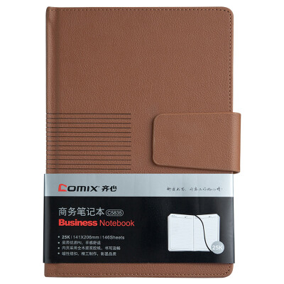 

Coix Comix 146 25K notebook magnetic buckle leather face office notebook brown