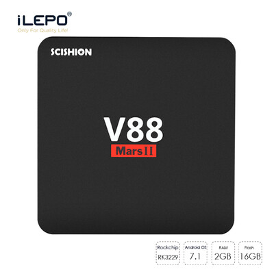 

V88 MARS II Android 7.1 Smart IPTV Box RK3229 Quad Core Cortex 2GB 16GB KD 18.0 HD 2.0 Wifi 100M Remote Control set up box