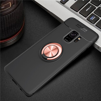

Samsung Galaxy S9S9 Plus Luxury Metal Ring Magnetic Bracket Shockproof Cooling TPU Phone Case
