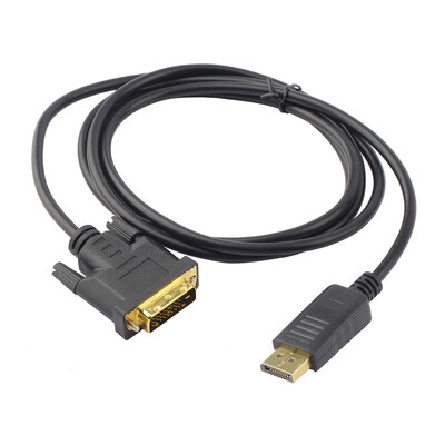 

Новый 6FT 1,8 DisplayPort DP Муж Чтобы DVI-D Мужской кабель переходники Основные Шнур Черного