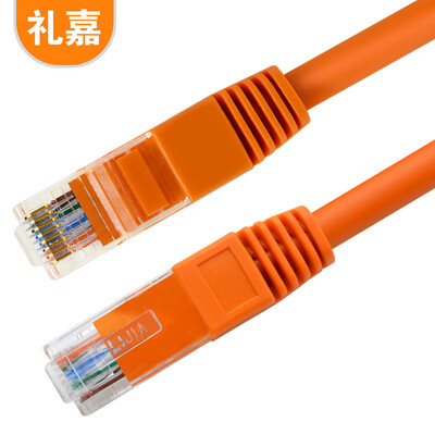 

Lijia LIJIA LJ-502V Super five pure oxygen-free copper unshielded jumper high-speed copper network cable CAT5e 100 megabytes finished eight core computer twisted pair cable orange 2 meters
