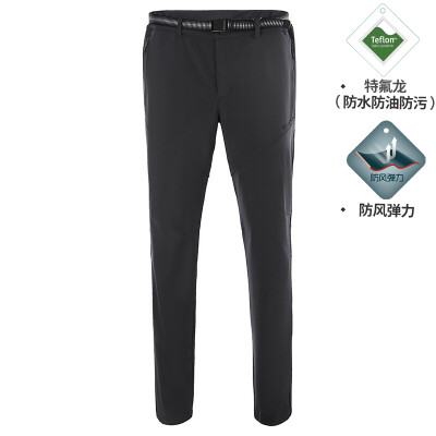 

Pathfinder TOREAD soft shell pants spring&autumn outdoor windproof waterproof off-road pants couple models casual stretch pants HAMF92012 charcoal female not plus velvet