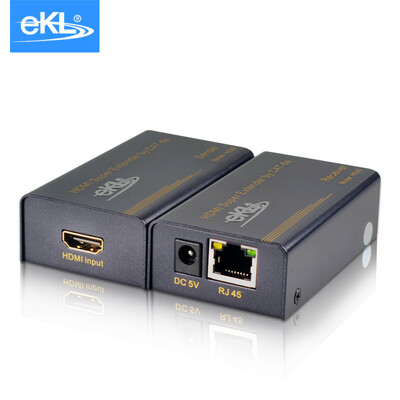 

eKL HDMI Extender 60m Single Cable HDMI Signal Amplifier to RJ45 HD Video Transmitter HE60