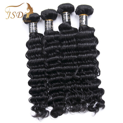 

Brazilian Virgin Hair Deep Wave 4 Bundles Cheap Virgin Brazilian Deep Wave Hair 100g Deals Unprocessed Human Hair Weaving Bundles