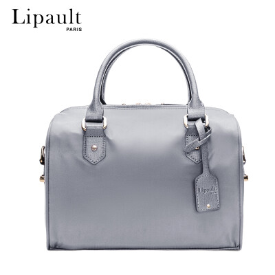 

Lipault handbag casual fashion Boston bag solid color shoulder slung ladies bag P6669004 piano black