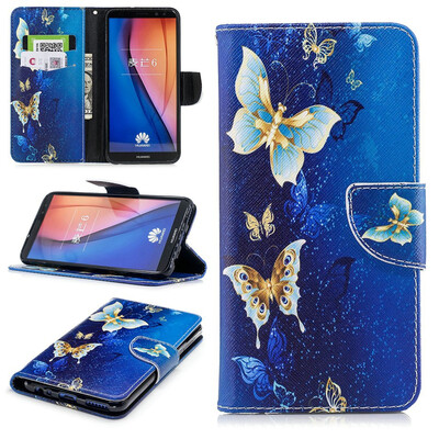 

BEFOSPEY Painting PU LeatherSoft TPU Card Slot Stand Wallet Case For Huawei Mate 10 Lite59"2017