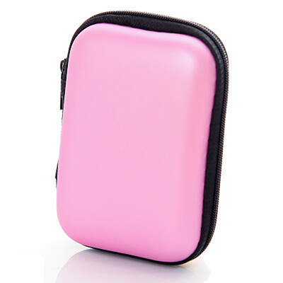 

Wanshijia waterproof earphone bag data cable storage bag silicone bag change key bag coin bag JD-NG-24 pink