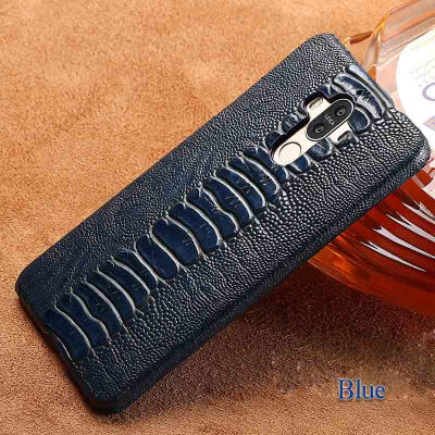 

Genuine Leather Phone Case For Huawei Mate 9 Case Ostrich Foot Texture For P10 P20 Pro Back Cover