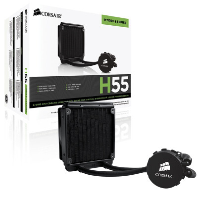 

USCorsair H55 integrated water-cooled CPU cooler (CPU multi-platform / 12CM cold row / 12CM mute fan / 5 year warranty)